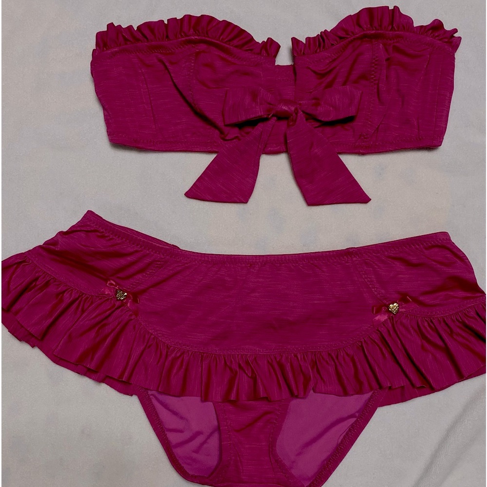 BETSEY JOHNSON RASPBERRY BIKINI